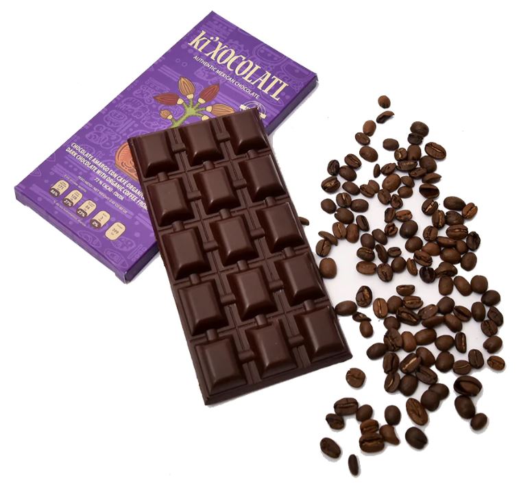 SEMI-BITTER CHOCOLATE WITH ORGANIC COFFEE FROM OAXACA, GLUTEN FREE, HEAVY METAL FREE, ORGANIC, CACAO TRACE, 100% PURE CRIOLLO CACAO