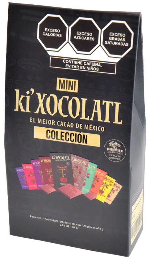 KI'XOCOLATL MINI COLLECTION 12 FLAVORS, GLUTEN FREE, HEAVY METAL FREE, ORGANIC, CACAO TRACE, 100% PURE CRIOLLO CACAO